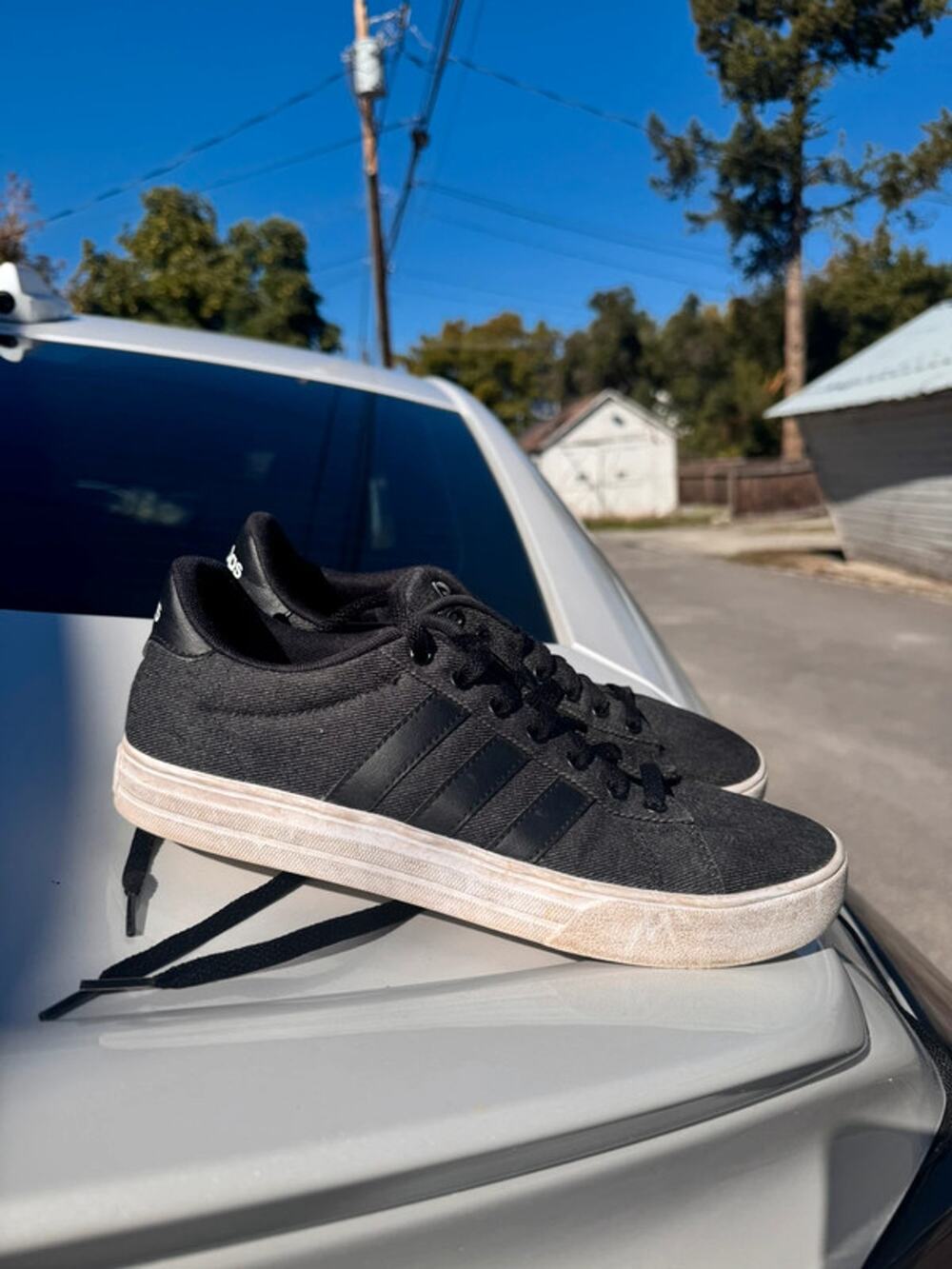 Adidas black sneakers size 8.5